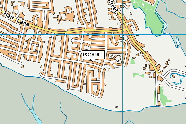 PO16 9LL map - OS VectorMap District (Ordnance Survey)