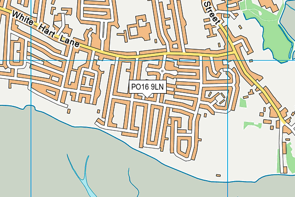 PO16 9LN map - OS VectorMap District (Ordnance Survey)