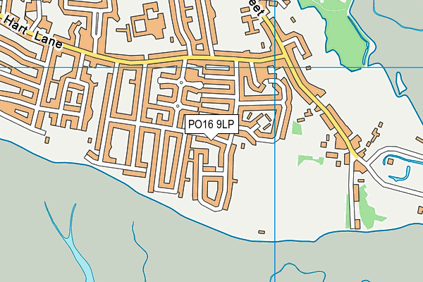 PO16 9LP map - OS VectorMap District (Ordnance Survey)