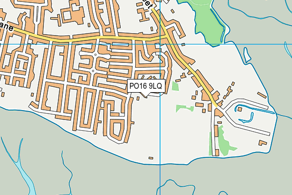 PO16 9LQ map - OS VectorMap District (Ordnance Survey)