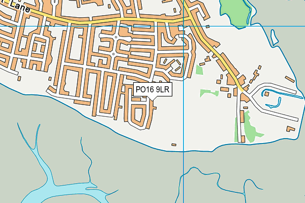 PO16 9LR map - OS VectorMap District (Ordnance Survey)