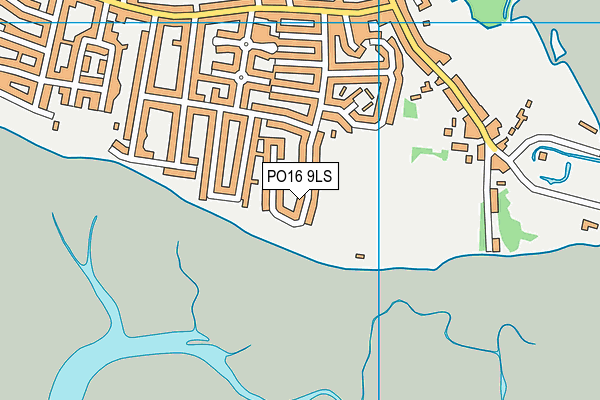 PO16 9LS map - OS VectorMap District (Ordnance Survey)