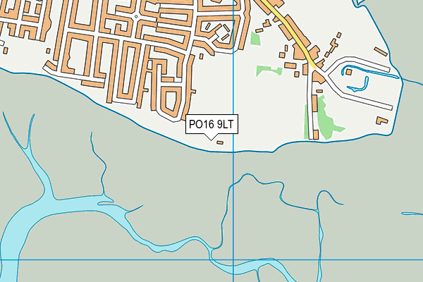 PO16 9LT map - OS VectorMap District (Ordnance Survey)