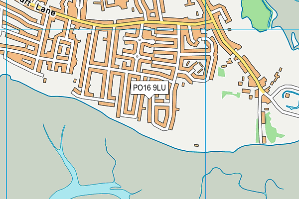 PO16 9LU map - OS VectorMap District (Ordnance Survey)