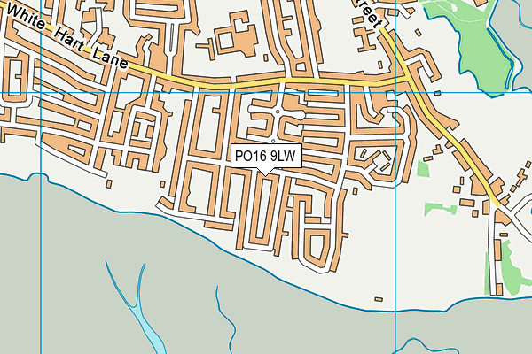 PO16 9LW map - OS VectorMap District (Ordnance Survey)