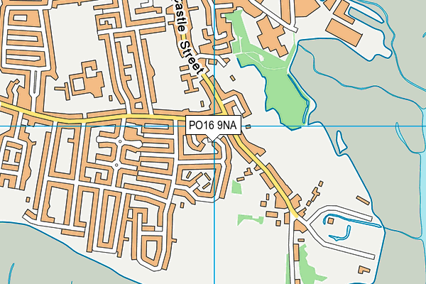 PO16 9NA map - OS VectorMap District (Ordnance Survey)