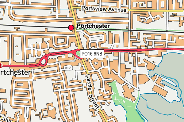 PO16 9NB map - OS VectorMap District (Ordnance Survey)