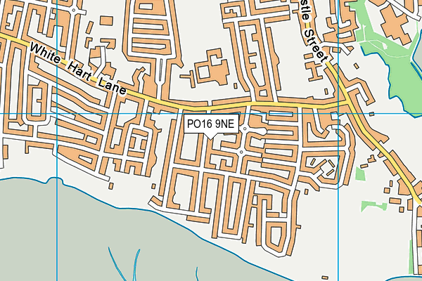 PO16 9NE map - OS VectorMap District (Ordnance Survey)