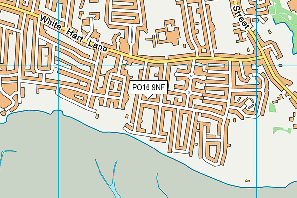 PO16 9NF map - OS VectorMap District (Ordnance Survey)