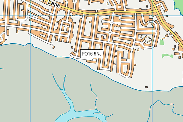 PO16 9NJ map - OS VectorMap District (Ordnance Survey)