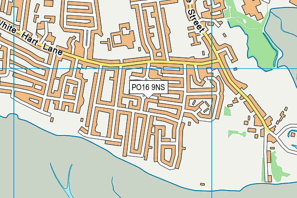 PO16 9NS map - OS VectorMap District (Ordnance Survey)