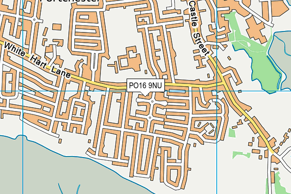 PO16 9NU map - OS VectorMap District (Ordnance Survey)