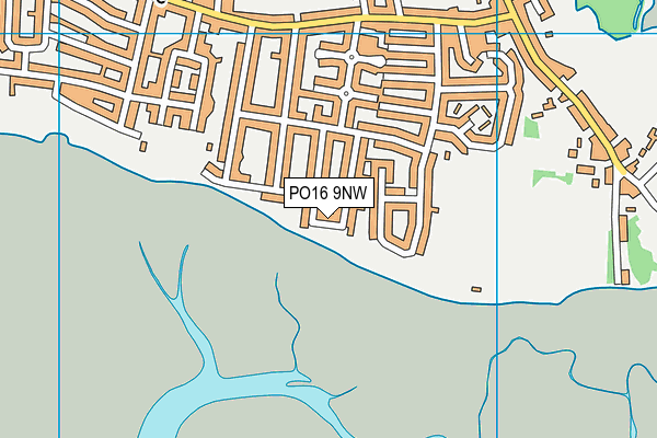 PO16 9NW map - OS VectorMap District (Ordnance Survey)