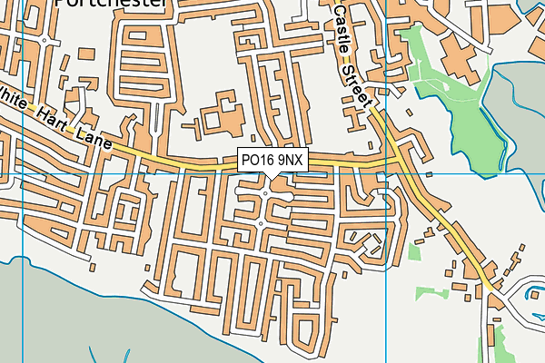 PO16 9NX map - OS VectorMap District (Ordnance Survey)