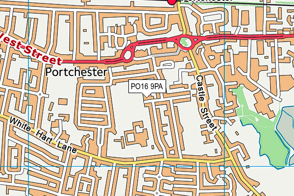 PO16 9PA map - OS VectorMap District (Ordnance Survey)