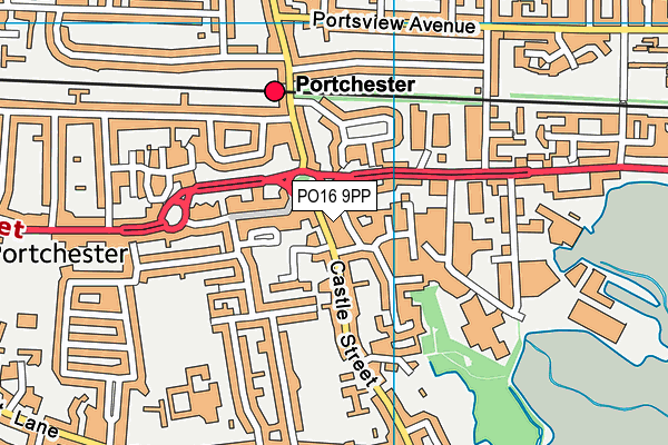 PO16 9PP map - OS VectorMap District (Ordnance Survey)