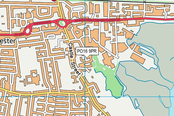 PO16 9PR map - OS VectorMap District (Ordnance Survey)