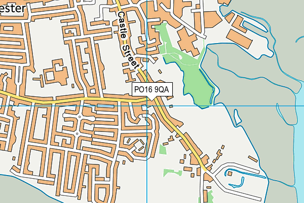PO16 9QA map - OS VectorMap District (Ordnance Survey)