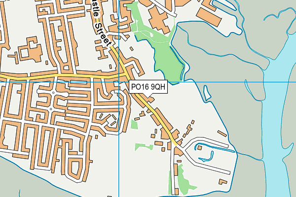 PO16 9QH map - OS VectorMap District (Ordnance Survey)