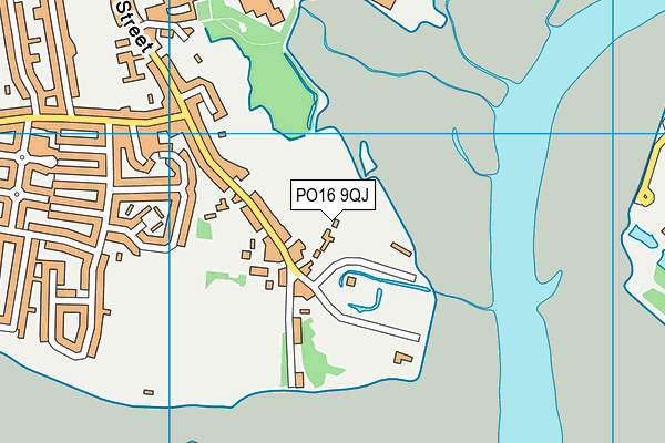 PO16 9QJ map - OS VectorMap District (Ordnance Survey)