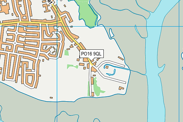 PO16 9QL map - OS VectorMap District (Ordnance Survey)