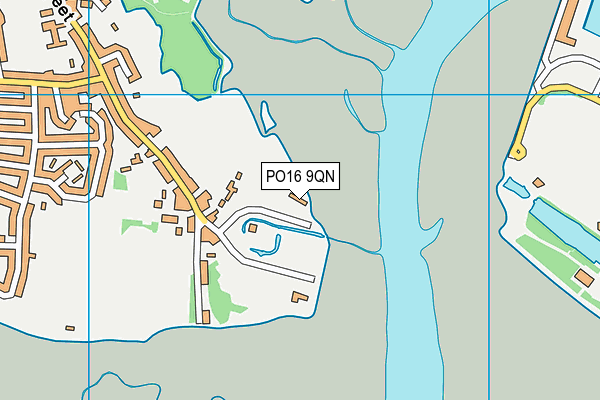 PO16 9QN map - OS VectorMap District (Ordnance Survey)