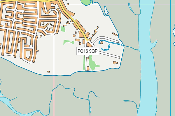 PO16 9QP map - OS VectorMap District (Ordnance Survey)