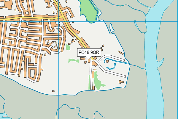 PO16 9QR map - OS VectorMap District (Ordnance Survey)