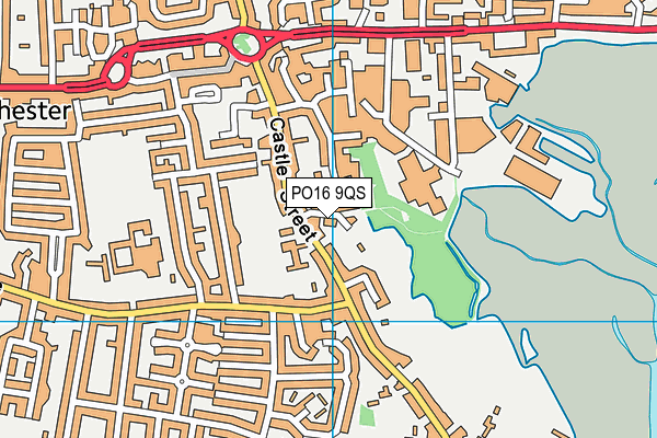 PO16 9QS map - OS VectorMap District (Ordnance Survey)