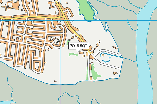 PO16 9QT map - OS VectorMap District (Ordnance Survey)