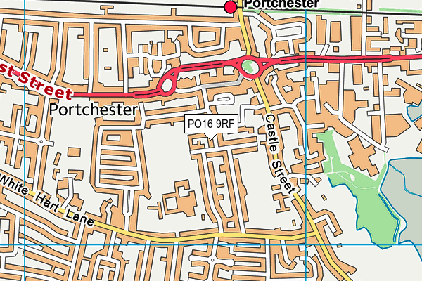 PO16 9RF map - OS VectorMap District (Ordnance Survey)