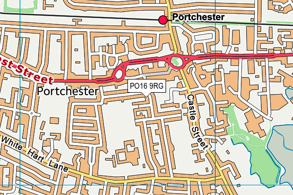 PO16 9RG map - OS VectorMap District (Ordnance Survey)