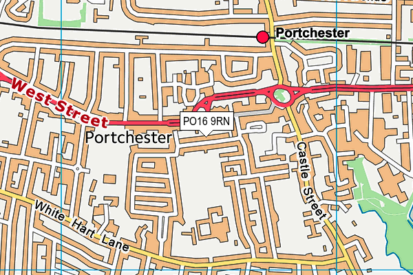 PO16 9RN map - OS VectorMap District (Ordnance Survey)
