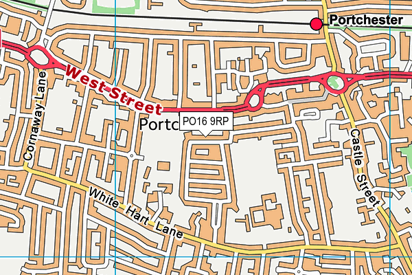 PO16 9RP map - OS VectorMap District (Ordnance Survey)