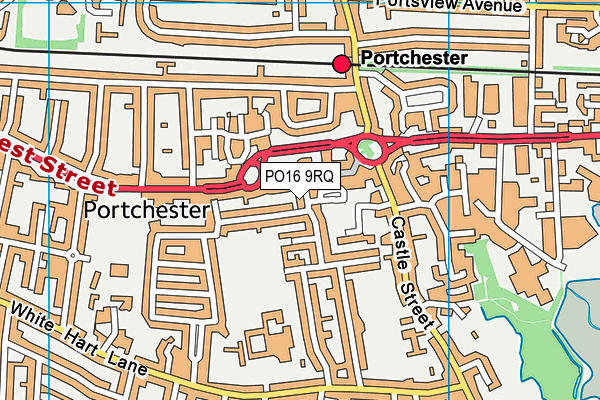 PO16 9RQ map - OS VectorMap District (Ordnance Survey)