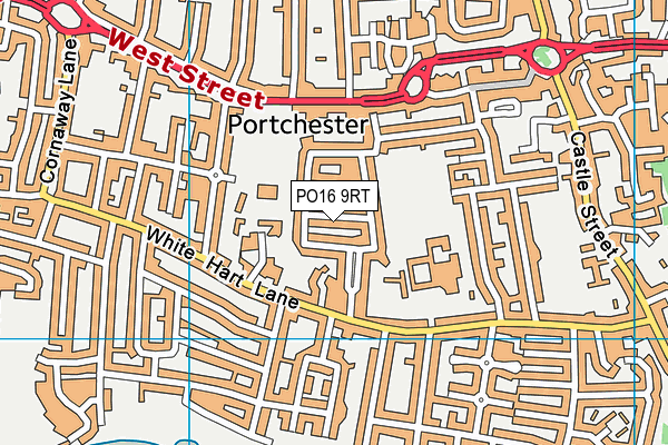 PO16 9RT map - OS VectorMap District (Ordnance Survey)