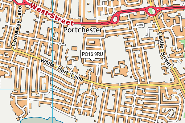 PO16 9RU map - OS VectorMap District (Ordnance Survey)