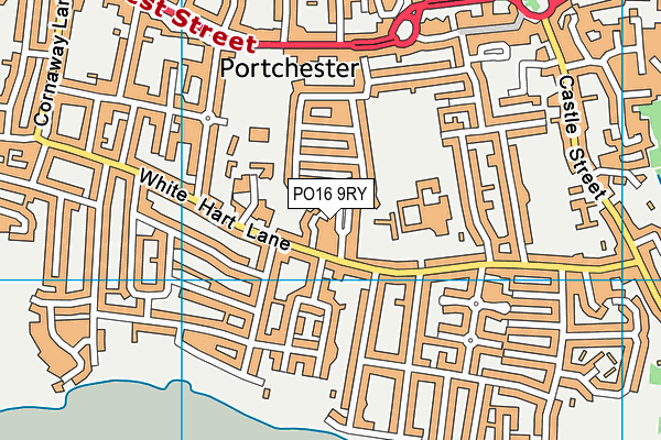 PO16 9RY map - OS VectorMap District (Ordnance Survey)