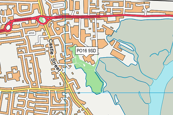 PO16 9SD map - OS VectorMap District (Ordnance Survey)