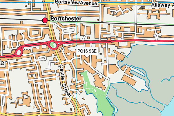 PO16 9SE map - OS VectorMap District (Ordnance Survey)