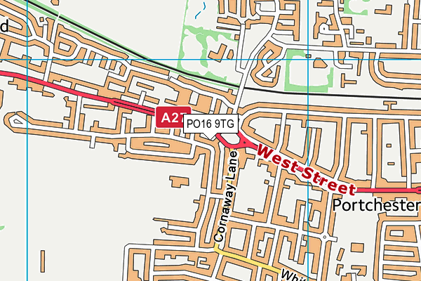 PO16 9TG map - OS VectorMap District (Ordnance Survey)