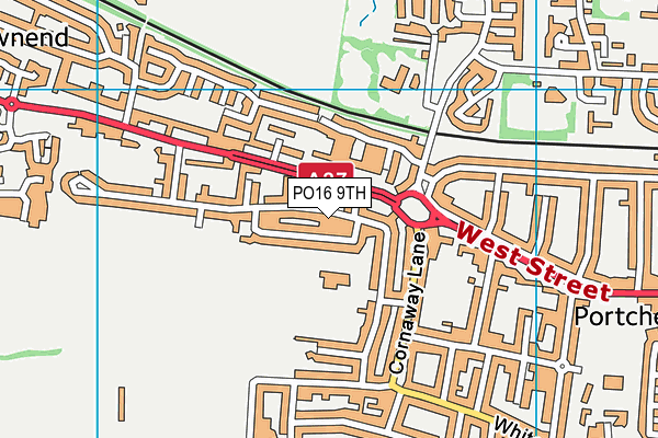 PO16 9TH map - OS VectorMap District (Ordnance Survey)