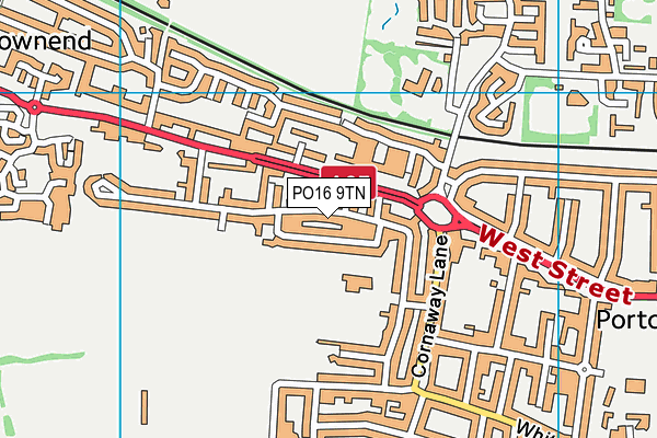 PO16 9TN map - OS VectorMap District (Ordnance Survey)