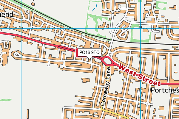 PO16 9TQ map - OS VectorMap District (Ordnance Survey)