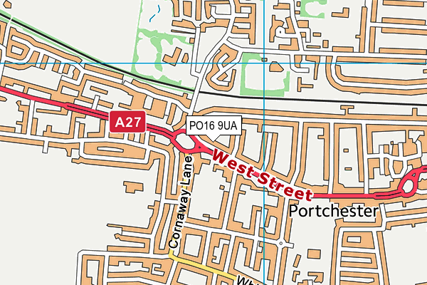 PO16 9UA map - OS VectorMap District (Ordnance Survey)