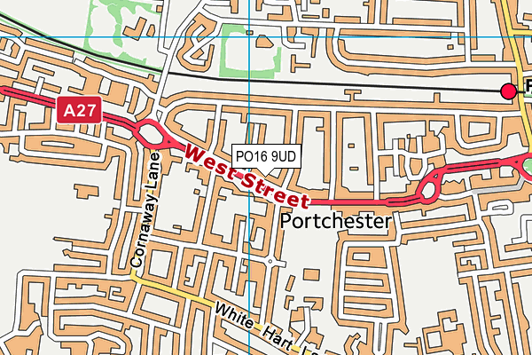 PO16 9UD map - OS VectorMap District (Ordnance Survey)