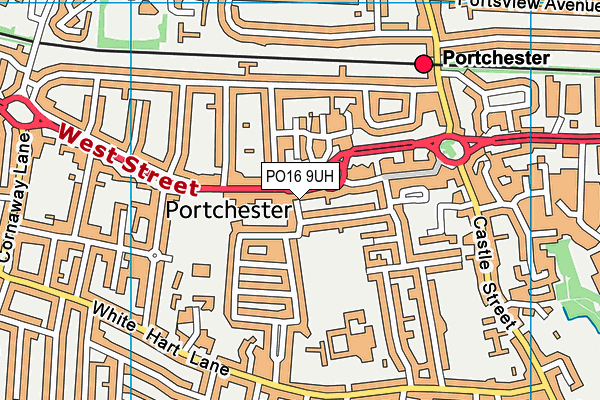 PO16 9UH map - OS VectorMap District (Ordnance Survey)