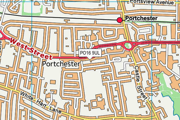 PO16 9UL map - OS VectorMap District (Ordnance Survey)