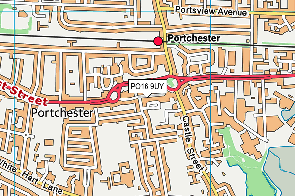 PO16 9UY map - OS VectorMap District (Ordnance Survey)