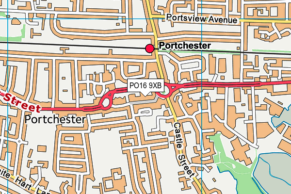 PO16 9XB map - OS VectorMap District (Ordnance Survey)